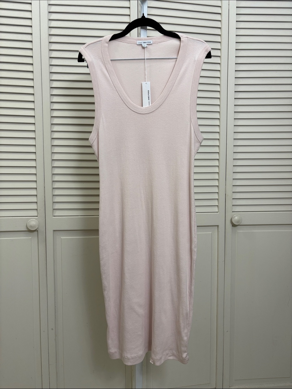 NWT James Perse Standard Ribbed Knit Tank Midi Dress Large